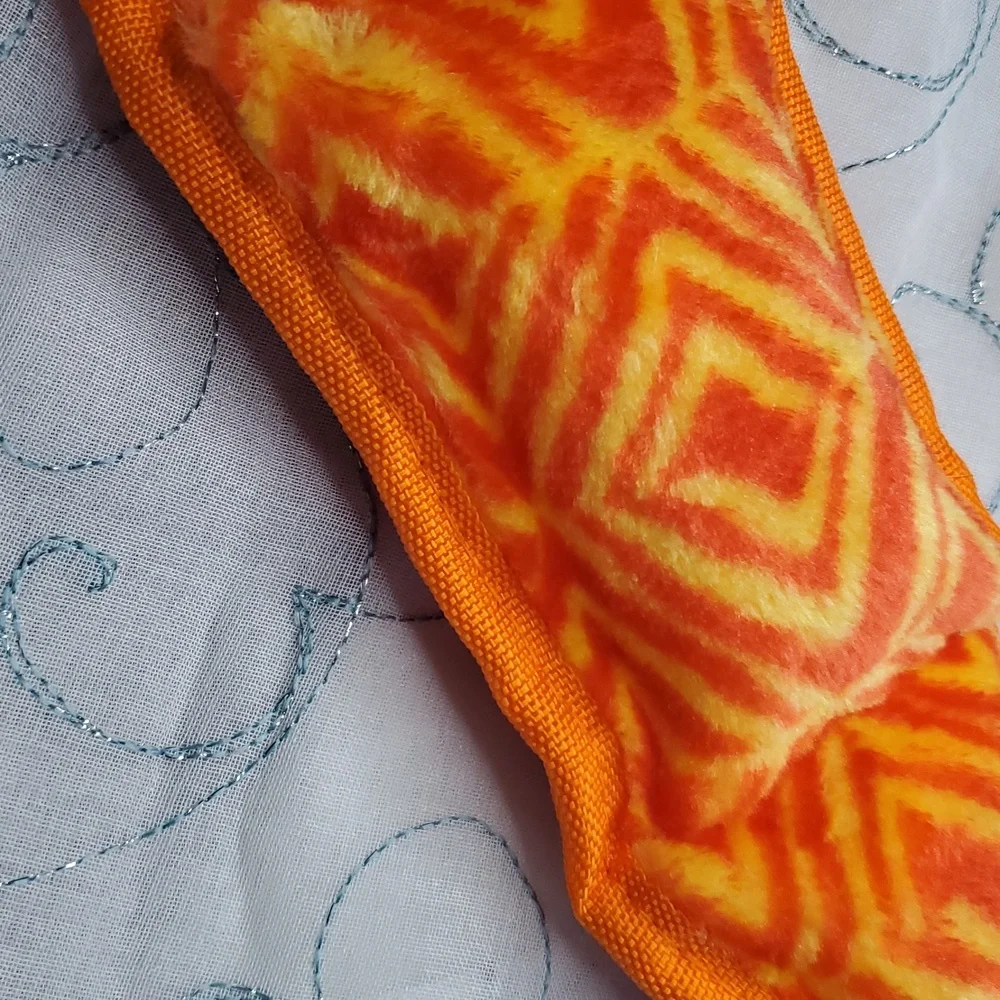 Dog Toy Orange Squeaky Snake‎
